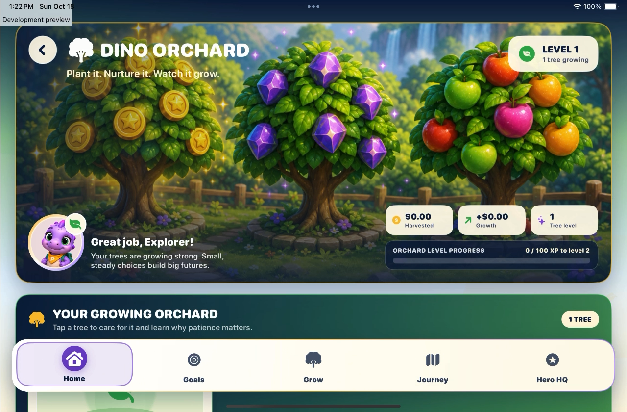 DinoDough v1.1 development preview of the learning orchard